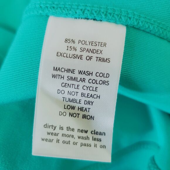 Toad&Co Dress Womens Small Tech Tomboy Racerback Shelf Bra Pocket Green Teal - Picture 9 of 10